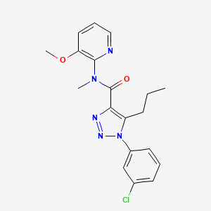 molecular formula C19H20ClN5O2 B7661771 1-(3-chlorophenyl)-N-(3-methoxypyridin-2-yl)-N-methyl-5-propyltriazole-4-carboxamide 