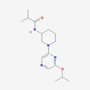 molecular formula C16H26N4O2 B7661820 2-methyl-N-[1-(6-propan-2-yloxypyrazin-2-yl)piperidin-3-yl]propanamide 