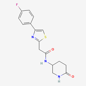 2-[4-(4-fluorophenyl)-1,3-thiazol-2-yl]-N-(6-oxopiperidin-3-yl)acetamide