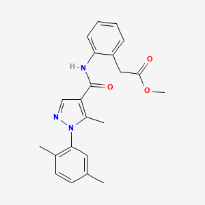 Methyl 2-[2-[[1-(2,5-dimethylphenyl)-5-methylpyrazole-4-carbonyl]amino]phenyl]acetate