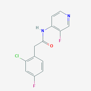 molecular formula C13H9ClF2N2O B7661861 2-(2-chloro-4-fluorophenyl)-N-(3-fluoropyridin-4-yl)acetamide 