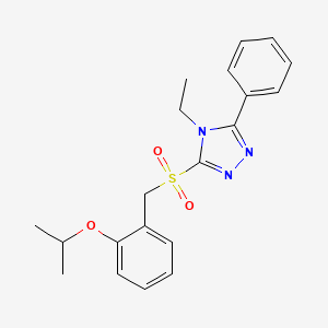 4-Ethyl-3-phenyl-5-[(2-propan-2-yloxyphenyl)methylsulfonyl]-1,2,4-triazole