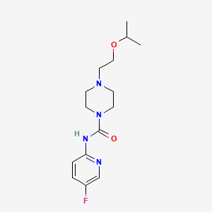 molecular formula C15H23FN4O2 B7661866 N-(5-fluoropyridin-2-yl)-4-(2-propan-2-yloxyethyl)piperazine-1-carboxamide 