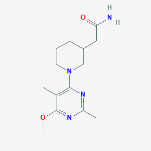 2-[1-(6-Methoxy-2,5-dimethylpyrimidin-4-yl)piperidin-3-yl]acetamide