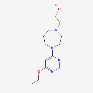 molecular formula C13H22N4O2 B7661902 2-[4-(6-Ethoxypyrimidin-4-yl)-1,4-diazepan-1-yl]ethanol 