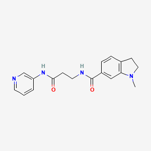 1-methyl-N-[3-oxo-3-(pyridin-3-ylamino)propyl]-2,3-dihydroindole-6-carboxamide