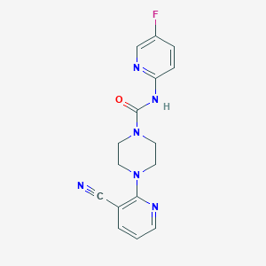 4-(3-cyanopyridin-2-yl)-N-(5-fluoropyridin-2-yl)piperazine-1-carboxamide