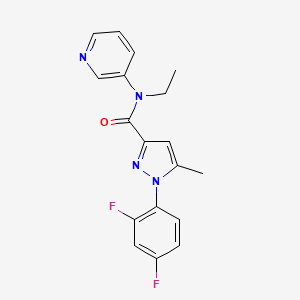 1-(2,4-difluorophenyl)-N-ethyl-5-methyl-N-pyridin-3-ylpyrazole-3-carboxamide