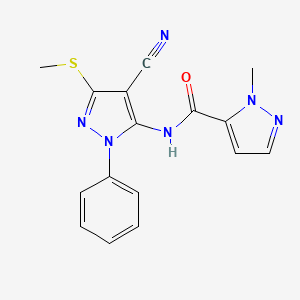 N-(4-cyano-5-methylsulfanyl-2-phenylpyrazol-3-yl)-2-methylpyrazole-3-carboxamide