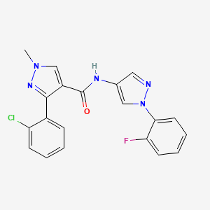 3-(2-chlorophenyl)-N-[1-(2-fluorophenyl)pyrazol-4-yl]-1-methylpyrazole-4-carboxamide