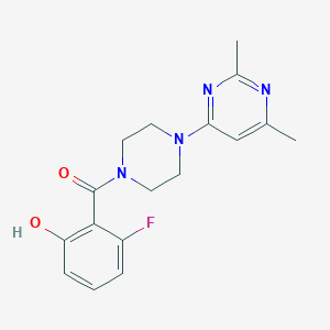 [4-(2,6-Dimethylpyrimidin-4-yl)piperazin-1-yl]-(2-fluoro-6-hydroxyphenyl)methanone