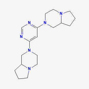 2-[6-(3,4,6,7,8,8a-hexahydro-1H-pyrrolo[1,2-a]pyrazin-2-yl)pyrimidin-4-yl]-3,4,6,7,8,8a-hexahydro-1H-pyrrolo[1,2-a]pyrazine