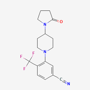 3-[4-(2-Oxopyrrolidin-1-yl)piperidin-1-yl]-4-(trifluoromethyl)benzonitrile