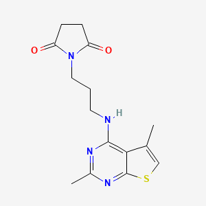 1-[3-[(2,5-Dimethylthieno[2,3-d]pyrimidin-4-yl)amino]propyl]pyrrolidine-2,5-dione