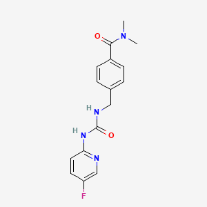 molecular formula C16H17FN4O2 B7662014 4-[[(5-fluoropyridin-2-yl)carbamoylamino]methyl]-N,N-dimethylbenzamide 