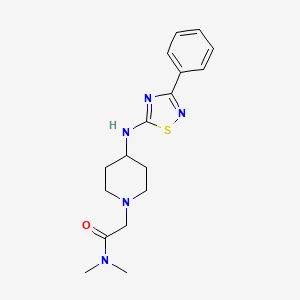 N,N-dimethyl-2-[4-[(3-phenyl-1,2,4-thiadiazol-5-yl)amino]piperidin-1-yl]acetamide