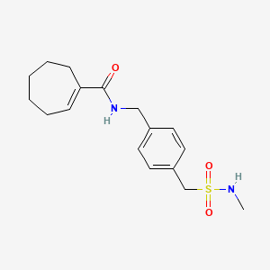 N-[[4-(methylsulfamoylmethyl)phenyl]methyl]cycloheptene-1-carboxamide