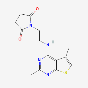 1-[2-[(2,5-Dimethylthieno[2,3-d]pyrimidin-4-yl)amino]ethyl]pyrrolidine-2,5-dione