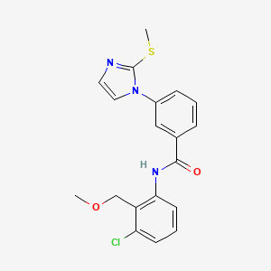 N-[3-chloro-2-(methoxymethyl)phenyl]-3-(2-methylsulfanylimidazol-1-yl)benzamide