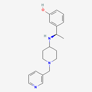 molecular formula C19H25N3O B7662060 3-[(1R)-1-[[1-(pyridin-3-ylmethyl)piperidin-4-yl]amino]ethyl]phenol 