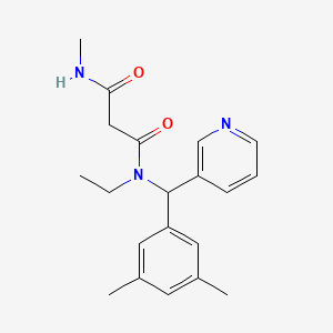 molecular formula C20H25N3O2 B7662067 N'-[(3,5-dimethylphenyl)-pyridin-3-ylmethyl]-N'-ethyl-N-methylpropanediamide 