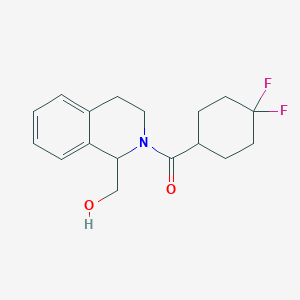 molecular formula C17H21F2NO2 B7662082 (4,4-difluorocyclohexyl)-[1-(hydroxymethyl)-3,4-dihydro-1H-isoquinolin-2-yl]methanone 