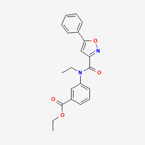 Ethyl 3-[ethyl-(5-phenyl-1,2-oxazole-3-carbonyl)amino]benzoate