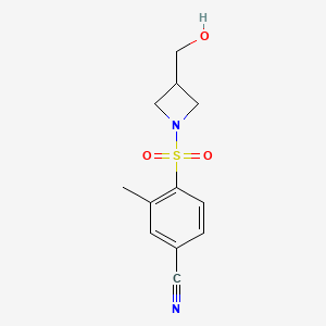 4-[3-(Hydroxymethyl)azetidin-1-yl]sulfonyl-3-methylbenzonitrile