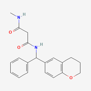 N'-[3,4-dihydro-2H-chromen-6-yl(phenyl)methyl]-N-methylpropanediamide