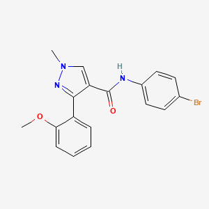 N-(4-bromophenyl)-3-(2-methoxyphenyl)-1-methylpyrazole-4-carboxamide