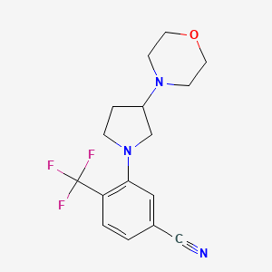 3-(3-Morpholin-4-ylpyrrolidin-1-yl)-4-(trifluoromethyl)benzonitrile