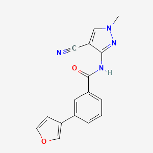 N-(4-cyano-1-methylpyrazol-3-yl)-3-(furan-3-yl)benzamide