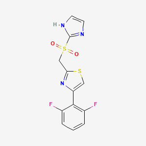 4-(2,6-difluorophenyl)-2-(1H-imidazol-2-ylsulfonylmethyl)-1,3-thiazole