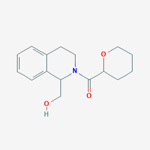 molecular formula C16H21NO3 B7662217 [1-(hydroxymethyl)-3,4-dihydro-1H-isoquinolin-2-yl]-(oxan-2-yl)methanone 