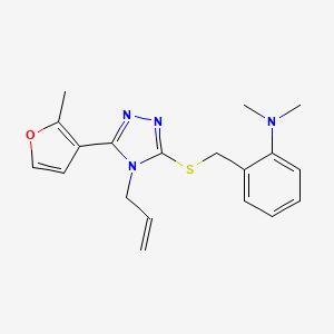 N,N-dimethyl-2-[[5-(2-methylfuran-3-yl)-4-prop-2-enyl-1,2,4-triazol-3-yl]sulfanylmethyl]aniline