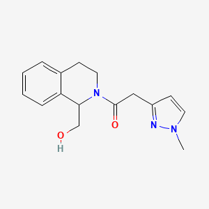 1-[1-(hydroxymethyl)-3,4-dihydro-1H-isoquinolin-2-yl]-2-(1-methylpyrazol-3-yl)ethanone