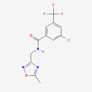 3-chloro-N-[(5-methyl-1,2,4-oxadiazol-3-yl)methyl]-5-(trifluoromethyl)benzamide