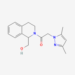 2-(3,5-dimethylpyrazol-1-yl)-1-[1-(hydroxymethyl)-3,4-dihydro-1H-isoquinolin-2-yl]ethanone