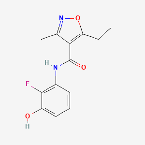 5-ethyl-N-(2-fluoro-3-hydroxyphenyl)-3-methyl-1,2-oxazole-4-carboxamide