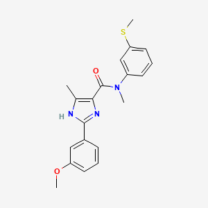 2-(3-methoxyphenyl)-N,5-dimethyl-N-(3-methylsulfanylphenyl)-1H-imidazole-4-carboxamide