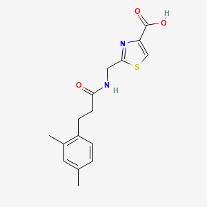 2-[[3-(2,4-Dimethylphenyl)propanoylamino]methyl]-1,3-thiazole-4-carboxylic acid