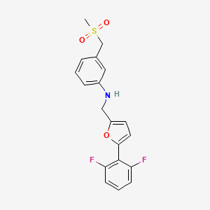 N-[[5-(2,6-difluorophenyl)furan-2-yl]methyl]-3-(methylsulfonylmethyl)aniline