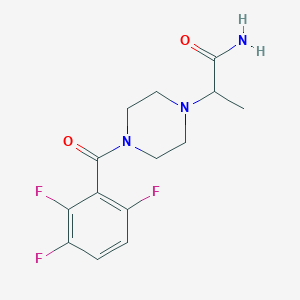 2-[4-(2,3,6-Trifluorobenzoyl)piperazin-1-yl]propanamide