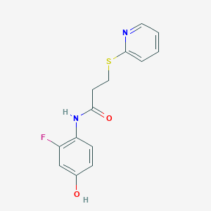 N-(2-fluoro-4-hydroxyphenyl)-3-pyridin-2-ylsulfanylpropanamide