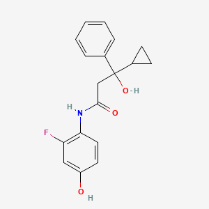 3-cyclopropyl-N-(2-fluoro-4-hydroxyphenyl)-3-hydroxy-3-phenylpropanamide