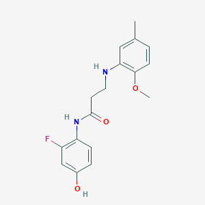 N-(2-fluoro-4-hydroxyphenyl)-3-(2-methoxy-5-methylanilino)propanamide