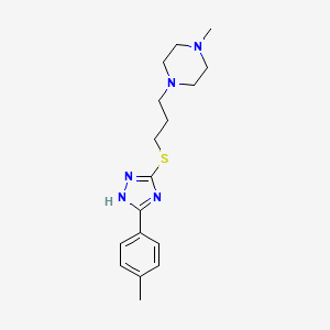 1-methyl-4-[3-[[5-(4-methylphenyl)-1H-1,2,4-triazol-3-yl]sulfanyl]propyl]piperazine