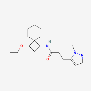 N-(3-ethoxyspiro[3.5]nonan-1-yl)-3-(2-methylpyrazol-3-yl)propanamide