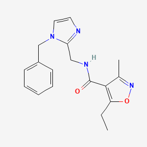 N-[(1-benzylimidazol-2-yl)methyl]-5-ethyl-3-methyl-1,2-oxazole-4-carboxamide