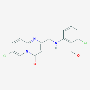 7-Chloro-2-[[3-chloro-2-(methoxymethyl)anilino]methyl]pyrido[1,2-a]pyrimidin-4-one